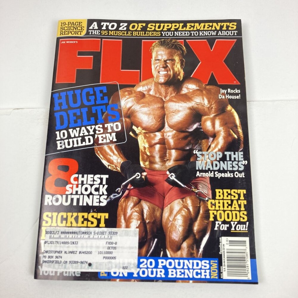 Flex August 2005 Huge Delts, 10 Ways to Build 'Em!